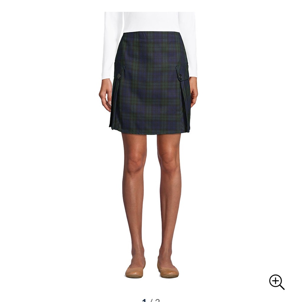NWOT Lands End plaid skirt